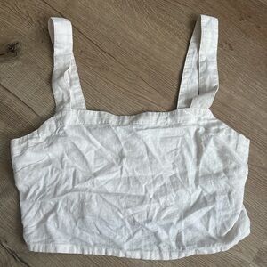 Madewell White Crop Top